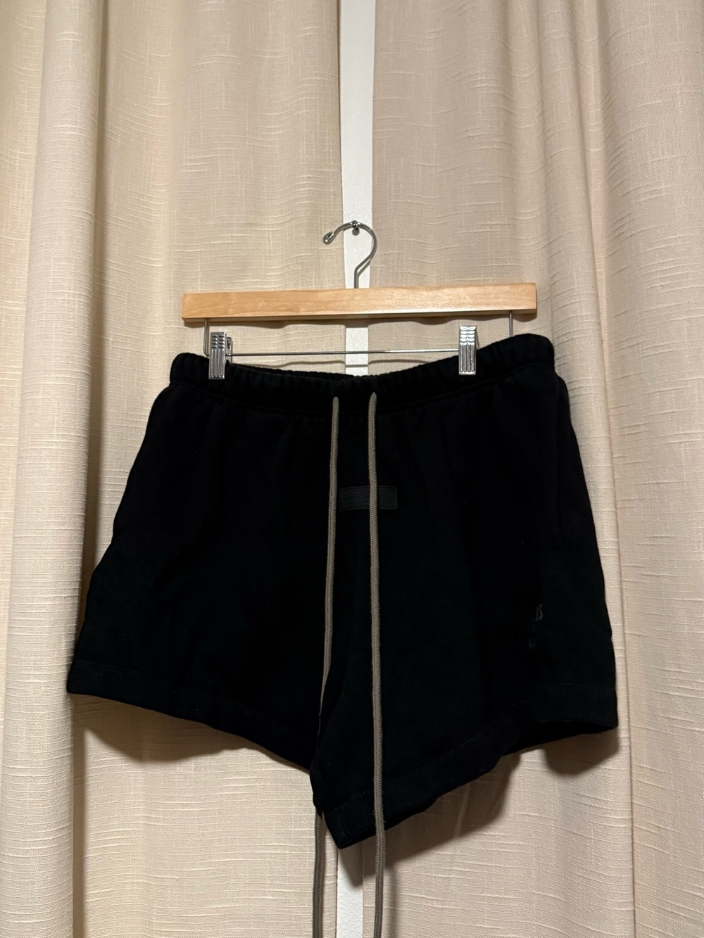 Essentials Black Athletic Drawstring Women's Shorts